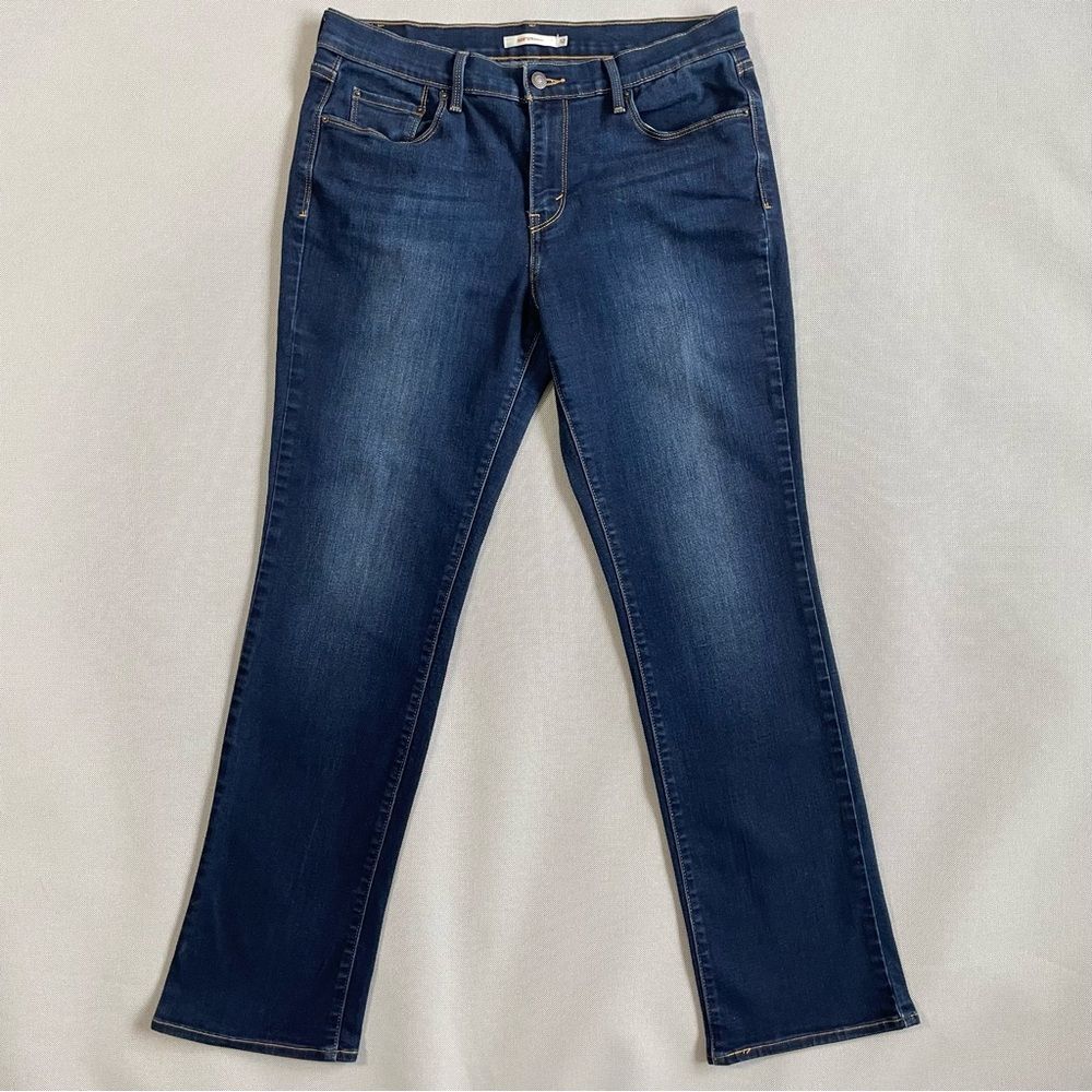 Levi’s 505 Straight Leg Dark Denim Jeans EUC Women’s Size 12